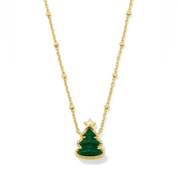 Kendra Scott Holiday Tree Gold Short Pendant Necklace - Picture 9 of 9